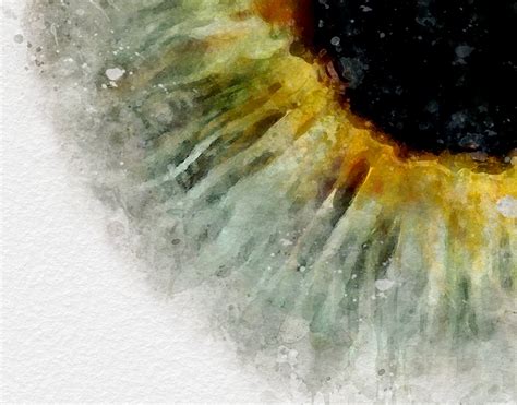 eye art print iris art  watercolor style wide format eye doctor art