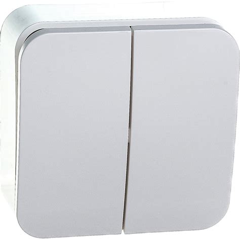 2-клавишный выключатель Systeme Electric Blanca открытой установки с ...