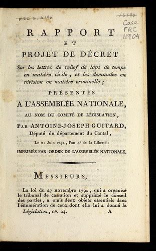 Rapport Et Projet De De Cret Sur Les Lettres De Relief De Laps De Temps