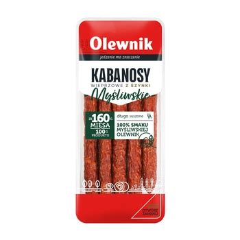 Kabanosy wieprzowe z szynki myśliwskie 90g Olewnik 13328643527