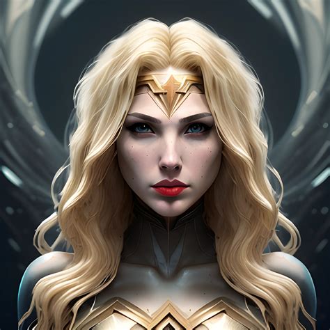 Blonde Gal Gadot Very Beautiful Woman BIG Messy Blonde Hair