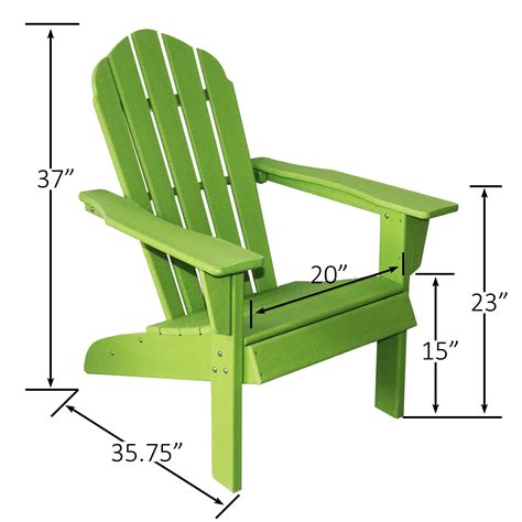 Outdoor Patio Folding Adirondack Chair Set Of Lime Atelier Yuwa