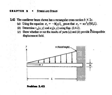 Solved Chapter 2 Stress And Strain 242 The Cantilever Beam