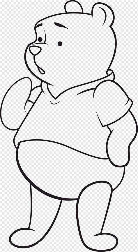 Ursinho Pooh Preto E Branco - Ursinho Pooh preto branco, png | PNGWing