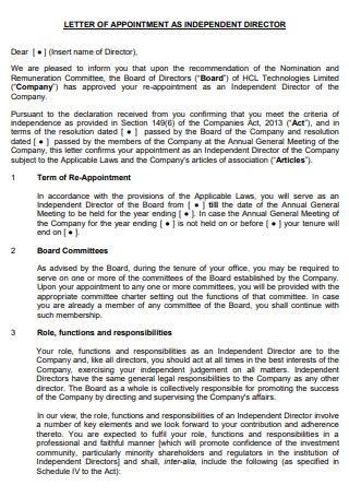 Sample Meeting Appointment Letter In Pdf