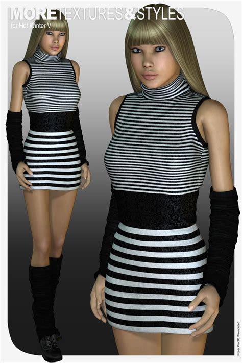 MORE Textures Styles For Hot Winter V 3D Figure Assets 3D Models Prime 4 99 Motif