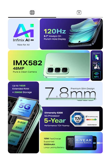 Infinix Hot G Smartphone GB GB Dimensity G MP IMX Camera Hz Display