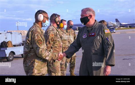 Us Air Force Lt Gen Ricky Rupp 5th Air Force Commander Greets