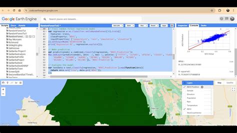 Google Earth Engine Tut 110 Performing Random Forest Regression