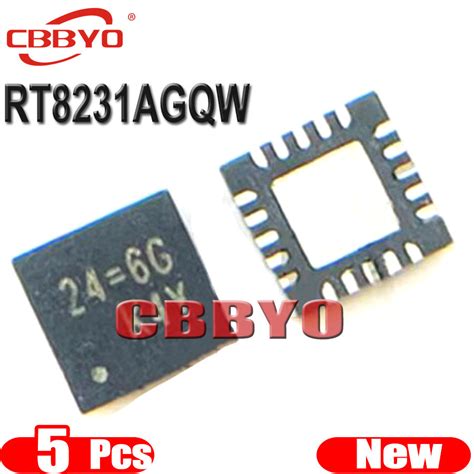 5pcs Brand New RT8231AGQW RT8231A (24 = 2D 24 1A 24 EE 24 =...) QFN-20 ...