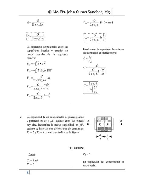 Fisica Clase Ejercicios Resueltos Electrost Tica Ii Pdf