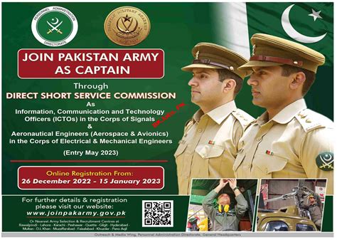 Join Pak Army As Captain Through Direct Short Service Commission As