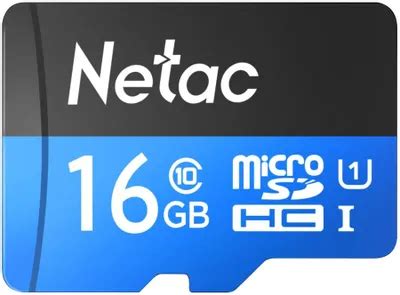 Купить карта памяти netac 16gb microsd p500 standard+ adapter ...