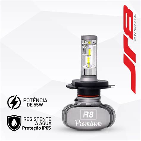 Lâmpada Ultra LEDs JR8 Premium 8000 Lumens 6000k Equipados