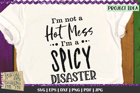 I M Not A Hot Mess SVG Spicy Disaster Svg Mom Life Svg