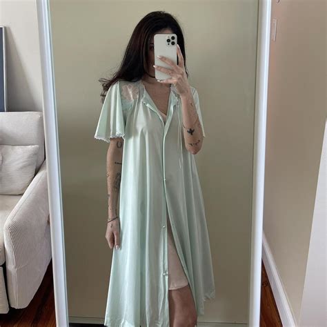 Vintage Lingerie Button Nightgown Wendy Vibes By Depop