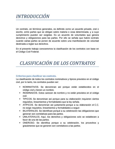 ELEMENTOS DE EXISTENCIA Y DE VALIDEZ DE LOS CONTRATOS INTRODUCCIÓN Un