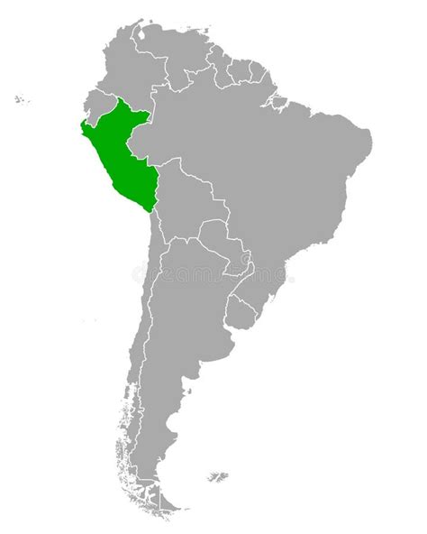Peru America Do Sul - Mapa Do Peru Na América Do Sul Ilustração do Vetor - Ilustração de ...