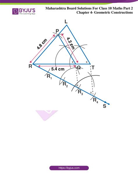 MSBSHSE Solutions For SSC Maths Part 2 Chapter 4- Geometric Constructions