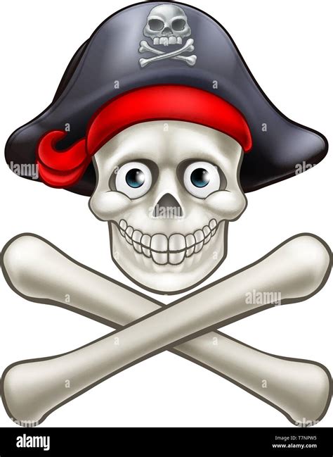 Pirate Skull And Crossbones Cartoon Stock Vector Image And Art Alamy