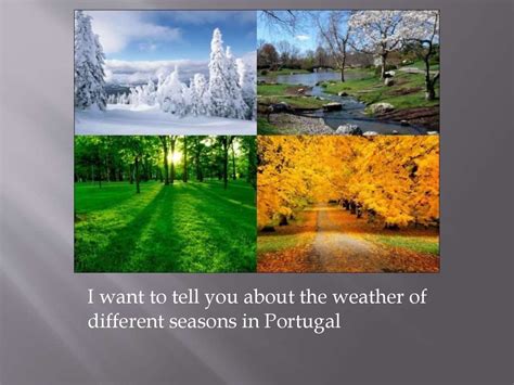 The Weather Of Different Seasons In Portugal презентация онлайн