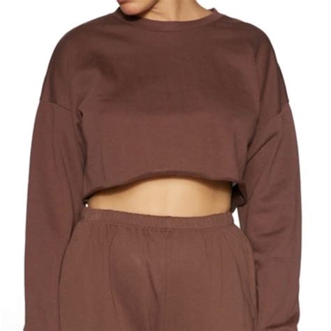Naked Wardrobe Tops Naked Wardrobe Cropped Sweatshirt Poshmark