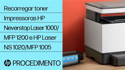 HP Neverstop Laser MFP 1200 Recarregar Toner Suporte HP