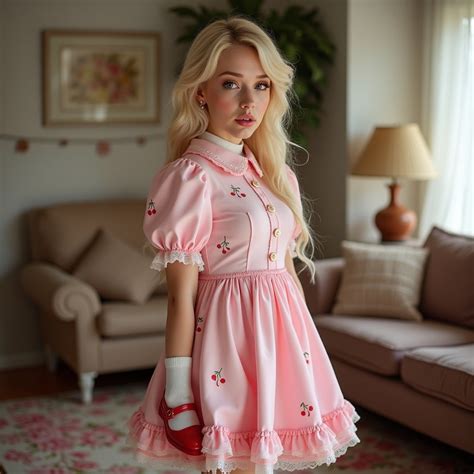 Cute Blonde Model In Pastel Pink Dress Stable Diffusion Online