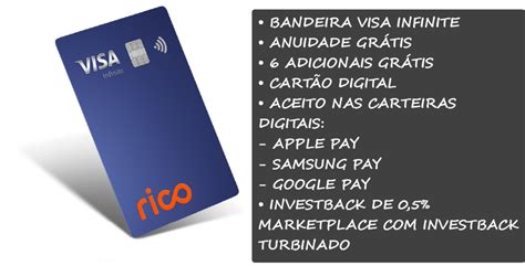 Rico Visa Infinite O Cart O De Cr Dito F Cil E Sem Anuidade Da Rico