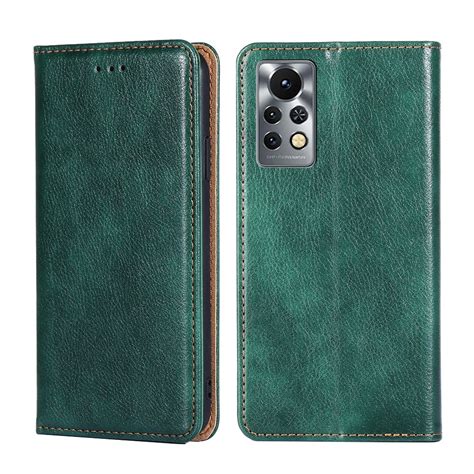 For Infinix Hot S X Pure Color Magnetic Leather Phone Case Green Alexnld