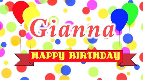 Happy Birthday Gianna Song Youtube