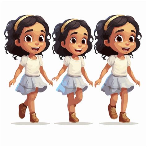 Chica Latina En Dise O Plano Vector Premium