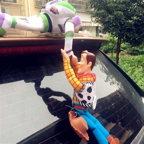 Toy Story Sherif Woody Buzz Lightyear Car Dolls Plush Outside Hang Toy