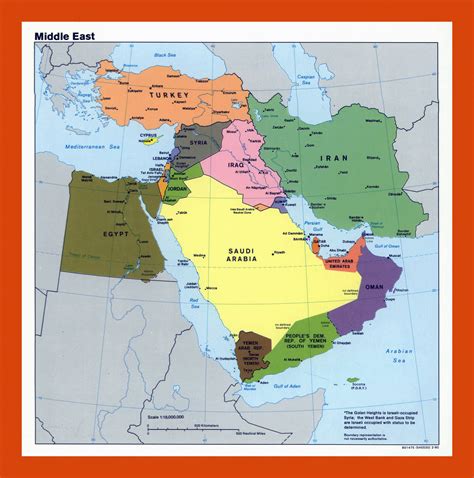 Map Of Middle Eastern Countries