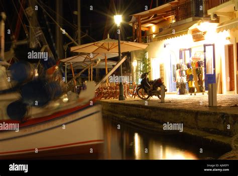 Fiskardo Kefalonia At Night Stock Photo Alamy