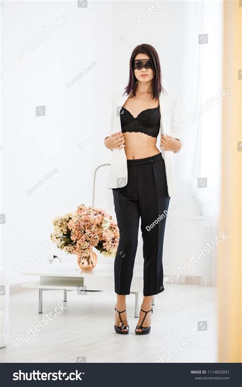 Beautiful Brunette Girl Sexy Business Suit Stock Photo Shutterstock