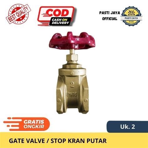 Jual Gate Valve Kuningan Inch Stop Kran Putar Kuningan Shopee