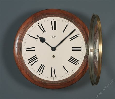 Antiques Atlas Mahogany Smiths Enfield Round Dial Wall Clock