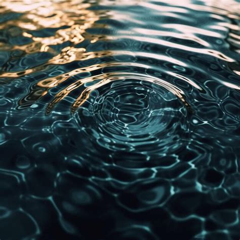 Premium Photo A Close Up Of A Water Surface With Ripples And A