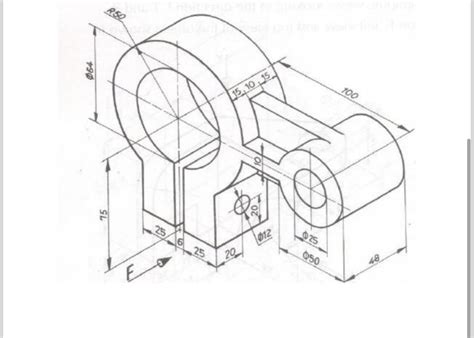 solved draw  orthographic views front top  side cheggcom