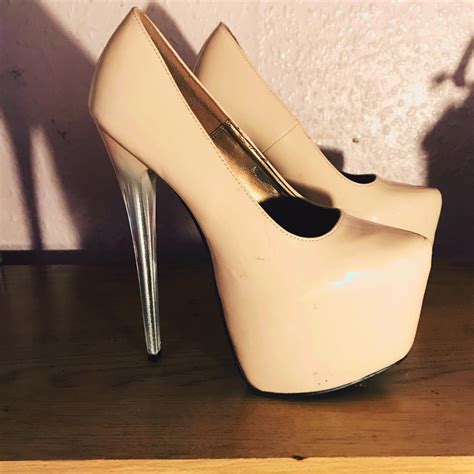 Ombr Nude Transparent Whore Heels Size For Depop