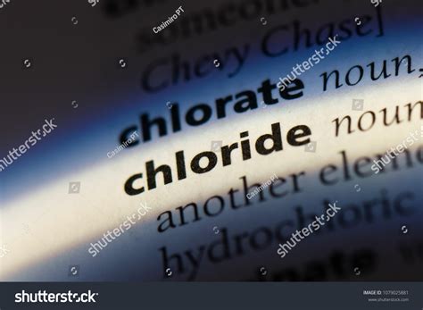 chloride word dictionary chloride concept stock photo