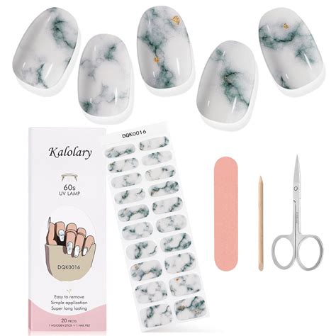 Kalolary Pcs Gel Nail Wraps Nagelsticker Selbstklebend Nagelfolie