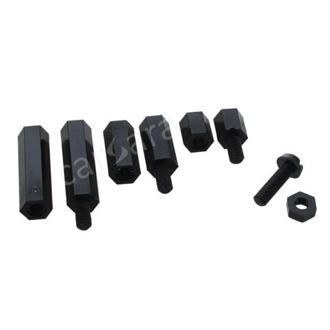 160Pcs M3 Nylon Black M F Hex Spacers Screw Nut Assortment Kit With Box