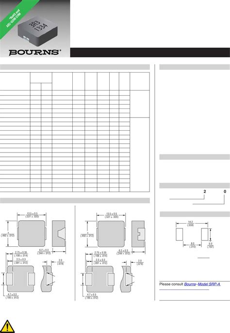 SRP1265A Series Datasheet By Bourns Inc Digi Key Electronics