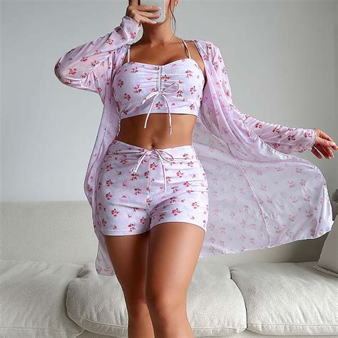 LADIGASU Swim Suits For Women 2025 Women S Printed Bikini Straps Bikini V Sexy Split Swimsuit