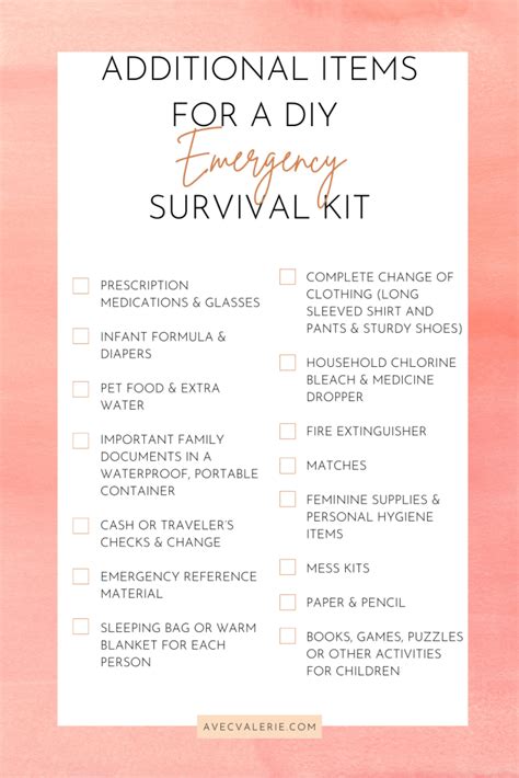 11 Essential Items for a DIY Emergency Survival Kit - Avec Valerie