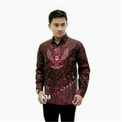 jual kemeja batik pria kemeja batik kemeja lambang garuda shopee