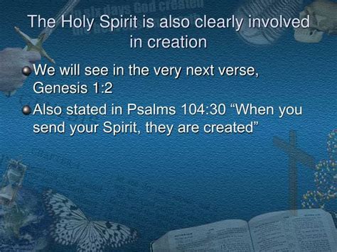 PPT - The Holy Spirit is also clearly involved in creation PowerPoint ...