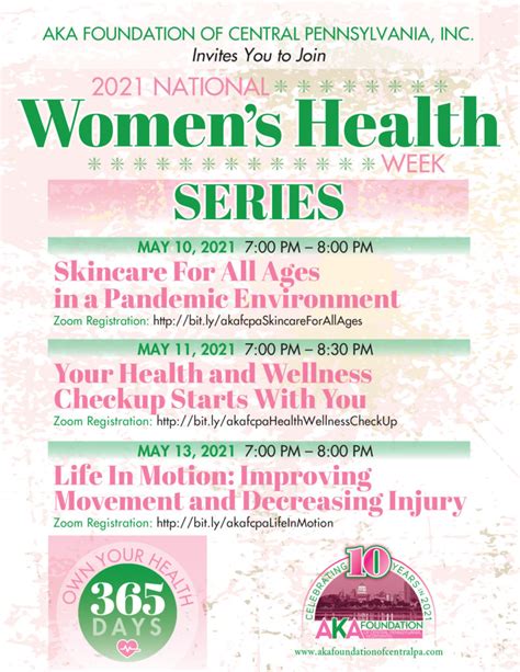 2021 National Womens Health Week Aka Foundation Of Central Pa